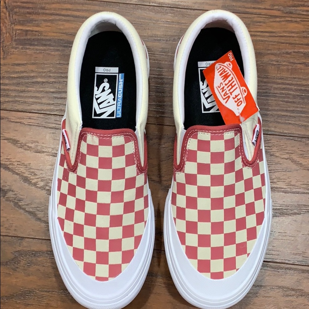 VANS SLIP-ON PRO CHECKERBOARD Mineral Red MEN’S - Picture 3 of 16
